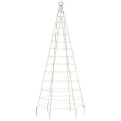 VidaXL Christmas Tree Light On Flagpole 200 LEDs Warm White 180 Cm -VIDAXL DECOR SHOP image 4 358108