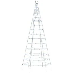VidaXL Christmas Tree Light On Flagpole 200 LEDs Blue 180 Cm 20 VidaXL Christmas Tree Light On Flagpole 200 LEDs Blue 180 Cm -VIDAXL DECOR SHOP image 4 358111