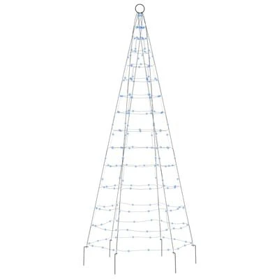 VidaXL Christmas Tree Light On Flagpole 200 LEDs Blue 180 Cm 6 VidaXL Christmas Tree Light On Flagpole 200 LEDs Blue 180 Cm - Image 4