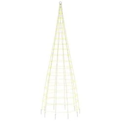 VidaXL Christmas Tree Light On Flagpole 550 LEDs Warm White 300 Cm -VIDAXL DECOR SHOP image 4 358124