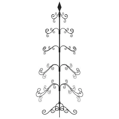 VidaXL Metal Christmas Tree For Decoration Black 150 Cm 6 VidaXL Metal Christmas Tree For Decoration Black 150 Cm - Image 4
