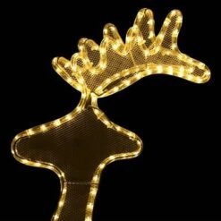 VidaXL Reindeer Christmas Decoration With Mesh 306 LEDs 60x24x89cm -VIDAXL DECOR SHOP image 5 289976