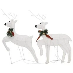 VidaXL Christmas Reindeers 4 Pcs White 80 LEDs -VIDAXL DECOR SHOP image 5 3154270