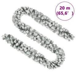 VidaXL Christmas Garland With Flocked Snow Green 20 M PVC -VIDAXL DECOR SHOP image 5 320969