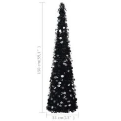 VidaXL Pop-up Artificial Christmas Tree Black 150 Cm PET 15 VidaXL Pop-up Artificial Christmas Tree Black 150 Cm PET -VIDAXL DECOR SHOP image 5 320986