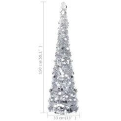 VidaXL Pop-up Artificial Christmas Tree Silver 150 Cm PET 15 VidaXL Pop-up Artificial Christmas Tree Silver 150 Cm PET -VIDAXL DECOR SHOP image 5 320992