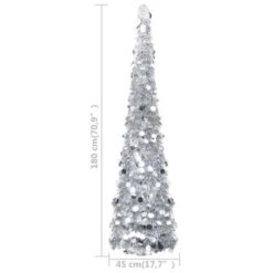VidaXL Pop-up Artificial Christmas Tree Silver 180 Cm PET -VIDAXL DECOR SHOP image 5 320993