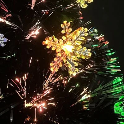 VidaXL Christmas Tree With LED Snowflakes Black 64 Cm Fibre Optic 7 VidaXL Christmas Tree With LED Snowflakes Black 64 Cm Fibre Optic - Image 5
