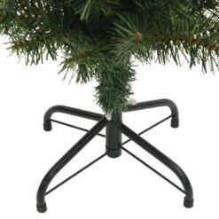 VidaXL Slim Artificial Christmas Tree With Stand Green 120 Cm PVC -VIDAXL DECOR SHOP image 5 328480