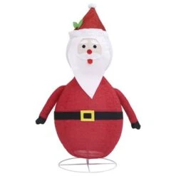 VidaXL Decorative Christmas Santa Claus Figure LED Luxury Fabric 60cm -VIDAXL DECOR SHOP image 5 328497