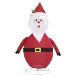 VidaXL Decorative Christmas Santa Claus Figure LED Luxury Fabric 90cm -VIDAXL DECOR SHOP image 5 328498