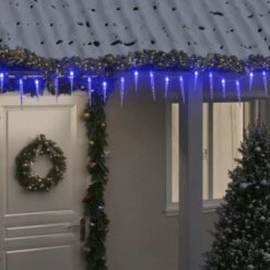 VidaXL Christmas Icicle Lights 40 Pcs Blue Acrylic Remote Control -VIDAXL DECOR SHOP image 5 328614