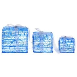 VidaXL Decorative Acrylic Christmas Gift Boxes 3 Pcs Cold White -VIDAXL DECOR SHOP image 5 328791