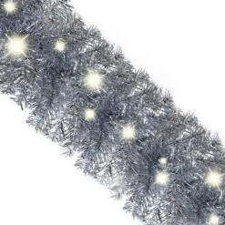 VidaXL Christmas Garland With LED Lights 10 M Silver 20 VidaXL Christmas Garland With LED Lights 10 M Silver -VIDAXL DECOR SHOP image 5 329205