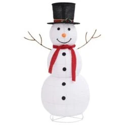 VidaXL Decorative Christmas Snowman Figure LED Luxury Fabric 120cm 14 VidaXL Decorative Christmas Snowman Figure LED Luxury Fabric 120cm -VIDAXL DECOR SHOP image 5 329761