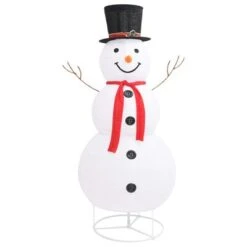 VidaXL Decorative Christmas Snowman Figure LED Luxury Fabric 180cm 14 VidaXL Decorative Christmas Snowman Figure LED Luxury Fabric 180cm -VIDAXL DECOR SHOP image 5 329762