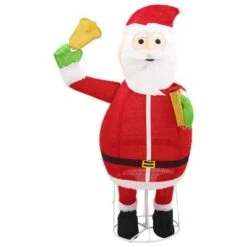 VidaXL Decorative Christmas Santa Claus Figure LED Luxury Fabric 180 Cm -VIDAXL DECOR SHOP image 5 329763
