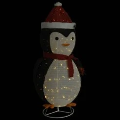 VidaXL Decorative Christmas Snow Penguin Figure LED Luxury Fabric 180cm -VIDAXL DECOR SHOP image 5 329764