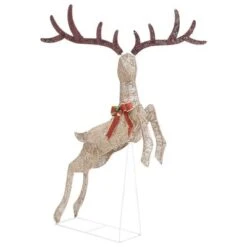 VidaXL Flying Reindeer Christmas Decoration 120 LEDs Gold Warm White -VIDAXL DECOR SHOP image 5 329768