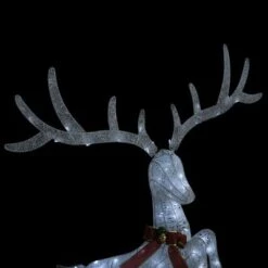 VidaXL Flying Reindeer Christmas Decoration 120 LEDs White Cold White -VIDAXL DECOR SHOP image 5 329769