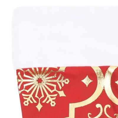 VidaXL Luxury Christmas Tree Skirt With Sock Red 122 Cm Fabric 7 VidaXL Luxury Christmas Tree Skirt With Sock Red 122 Cm Fabric - Image 5