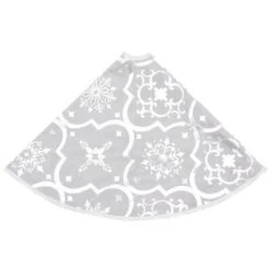 VidaXL Luxury Christmas Tree Skirt With Sock White 90 Cm Fabric -VIDAXL DECOR SHOP image 5 330287