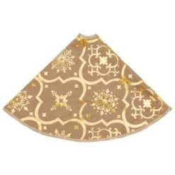 VidaXL Luxury Christmas Tree Skirt With Sock Yellow 150 Cm Fabric 20 VidaXL Luxury Christmas Tree Skirt With Sock Yellow 150 Cm Fabric -VIDAXL DECOR SHOP image 5 330292