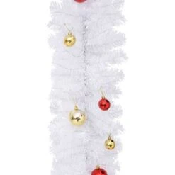 VidaXL Christmas Garland Decorated With Baubles White 10 M -VIDAXL DECOR SHOP image 5 340735