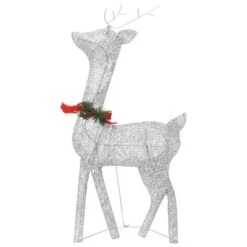 VidaXL Christmas Reindeer Family 270x7x90 Cm Silver Cold White Mesh -VIDAXL DECOR SHOP image 5 342677