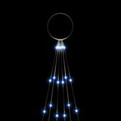 VidaXL Christmas Tree On Flagpole Blue 108 LEDs 180 Cm -VIDAXL DECOR SHOP image 5 343520