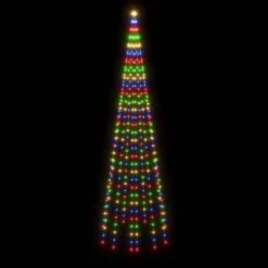 VidaXL Christmas Tree On Flagpole Colourful 310 LEDs 300 Cm -VIDAXL DECOR SHOP image 5 343525