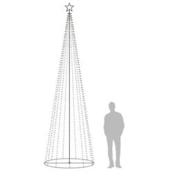 VidaXL Christmas Cone Tree Warm White 732 LEDs 160x500 Cm -VIDAXL DECOR SHOP image 5 343625