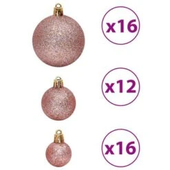 VidaXL Christmas Baubles 100 Pcs Pink And Rose 3 / 4 / 6 Cm 26 VidaXL Christmas Baubles 100 Pcs Pink And Rose 3 / 4 / 6 Cm -VIDAXL DECOR SHOP image 5 356102
