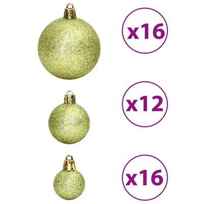 VidaXL Christmas Baubles 100 Pcs Light Green 3 / 4 / 6 Cm 7 VidaXL Christmas Baubles 100 Pcs Light Green 3 / 4 / 6 Cm - Image 5
