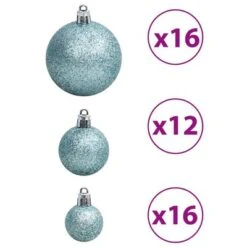 VidaXL Christmas Baubles 100 Pcs Turquoise 3 / 4 / 6 Cm -VIDAXL DECOR SHOP image 5 356104