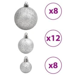 VidaXL Christmas Baubles 100 Pcs Blue And Silver 3 / 4 / 6 Cm -VIDAXL DECOR SHOP image 5 356105