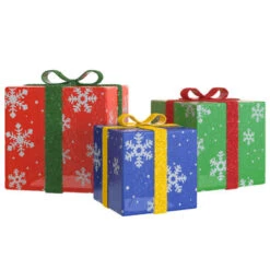 VidaXL Lighted Christmas Boxes 3 Pcs 64 LEDs Warm White -VIDAXL DECOR SHOP image 5 356245