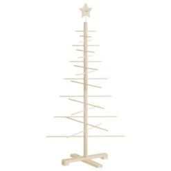 VidaXL Wooden Christmas Tree For Decoration 125 Cm Solid Wood Pine -VIDAXL DECOR SHOP image 5 357989