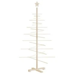 VidaXL Wooden Christmas Tree For Decoration 150 Cm Solid Wood Pine -VIDAXL DECOR SHOP image 5 357990
