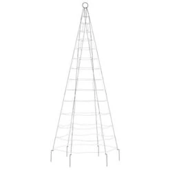 VidaXL Christmas Tree Light On Flagpole 200 LEDs Colourful 180 Cm -VIDAXL DECOR SHOP image 5 358110