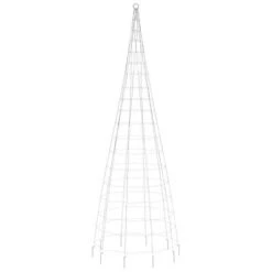VidaXL Christmas Tree Light On Flagpole 550 LEDs Warm White 300 Cm -VIDAXL DECOR SHOP image 5 358124