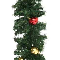 VidaXL Christmas Garlands 4 Pcs With Baubles Green 270 Cm PVC -VIDAXL DECOR SHOP image 6 284309