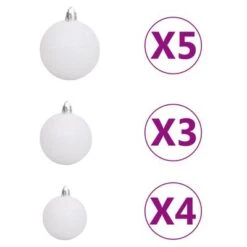 VidaXL Nordmann Fir Artificial Christmas Tree LED&Ball Set Green 120cm -VIDAXL DECOR SHOP image 6 3077730