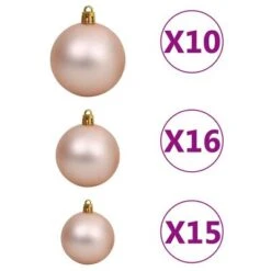 VidaXL Upside-down Artificial Christmas Tree With LEDs&Ball Set 210 Cm -VIDAXL DECOR SHOP image 6 3078058
