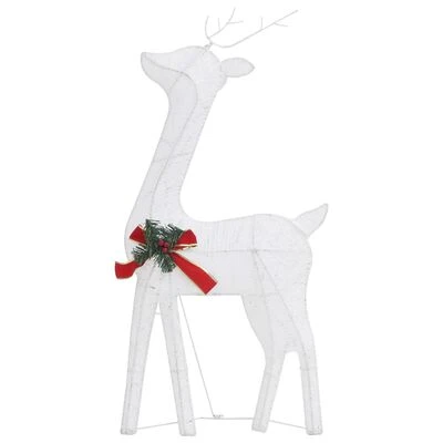 VidaXL Christmas Reindeers 6 Pcs White Cold White Mesh 8 VidaXL Christmas Reindeers 6 Pcs White Cold White Mesh - Image 6