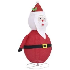 VidaXL Decorative Christmas Santa Claus Figure LED Luxury Fabric 90cm -VIDAXL DECOR SHOP image 6 328498