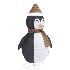 VidaXL Decorative Christmas Snow Penguin Figure LED Luxury Fabric 120cm -VIDAXL DECOR SHOP image 6 328502