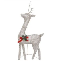 VidaXL Christmas Reindeer Family 270x7x90 Cm Gold Warm White Mesh -VIDAXL DECOR SHOP image 6 328503