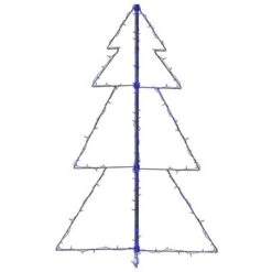 VidaXL Christmas Cone Tree 160 LEDs Indoor And Outdoor 78x120 Cm -VIDAXL DECOR SHOP image 6 328567