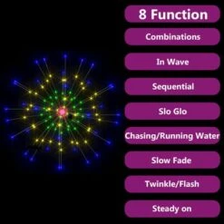 VidaXL Outdoor Christmas Firecrack Light Multicolour 20cm 140 LEDs -VIDAXL DECOR SHOP image 6 328608